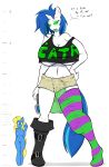  angelthecatgirl anthro big_breasts breasts cute dj_acid equine friendship_is_magic furry horn huge_breasts hyper hyper_penis intersex looking_at_viewer my_little_pony penis pixie_(character) size_difference testicles text unicorn 
