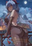  1girl 1girl absurd_res ass big_ass big_ass big_breasts blue_hair curvy curvy_figure eye_contact female_focus female_only ganyu_(genshin_impact) genshin_impact high_resolution horns long_hair looking_at_viewer shexyo solo_female solo_focus standing tagme thick thick_ass thick_thighs video_game_character video_game_franchise 