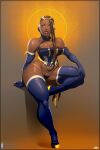  1girl alluring athletic_female dreadlocks ebony fit_female frostyvector master_raven namco ninja posing tekken tekken_7 