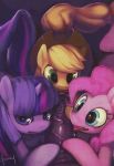  1boy 3girls applejack artist_name doxy fellatio female foursome friendship_is_magic furry horsecock looking_at_viewer male male/female multiple_girls my_little_pony oral penis penis_awe pinkie_pie pony pov smile twilight_sparkle 