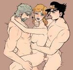 1girl 2boys anal double_penetration family_sex father_&amp;_daughter father_and_daughter grandparent_and_grandchild hetero holly_kujo incest joestar_birthmark jojo&#039;s_bizarre_adventure joseph_joestar jotaro_kujo male male/female male_penetrating_female mmf_threesome mother_&amp;_son mother_and_son nude standing standing_sex stardust_crusaders threesome vaginal