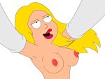 american_dad big_breasts blonde_hair cartoon_milf elbow_gloves francine_smith nipples topless