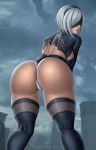 1girl alluring android ass big_ass big_breasts female_focus female_only flowerxl high_res high_resolution nier:_automata nier_(series) patreon patreon_paid patreon_reward short_hair solo_female solo_focus tagme video_game_character video_game_franchise white_hair yorha_2b yorha_no._2_type_b