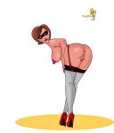  anus ass big_breasts breasts disney elastigirl pussy stockings the_incredibles topflite white_background 