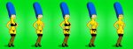  breasts green_background marge_simpson nipples pussy stockings the_simpsons yellow_skin 