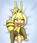  1boy 1girl ahegao anthro bed bedding bedding_background big_penis black_eyes blonde_hair breasts clit completely_nude completely_nude_female disembodied_penis elekid female fucked_silly game_freak gen_2_pokemon hair human human_on_anthro laying_down laying_on_bed looking_pleasured male male/female male_penetrating male_penetrating_female male_pov nintendo nipples nude nude_female oc open_mouth original_character penis pokemon pokemon_(species) pokemon_gsc pokemon_hgss pov pussy screwroot sex short_hair small_breasts smile tongue tongue_out vaginal vaginal_penetration yellow_body zoey_the_elekid_(screwroot) 
