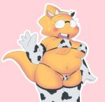 1_girl 1girl 2020s 2021 adorable alphys alphys_(undertale) animal_print anthro anthro_only armwear aruput aruput_ut barely_visible_genitalia belly big_breasts bikini bikini_bottom bikini_top blush bodily_fluids breasts buckteeth cameltoe chubby chubby_anthro chubby_female clothed clothing cow_ears cow_headband cow_horns cow_print cow_print_armwear cow_print_bikini cow_print_legwear cow_print_thighhighs cute deep_navel elbow_gloves eyewear fake_ears fake_horns female female_anthro female_only front_view gesture glasses gloves handwear legwear lizard lizard_girl lizard_tail long_gloves looking_at_viewer monster monster_girl navel non-mammal_breasts open_mouth open_smile overweight overweight_anthro overweight_female partially_visible_vulva pink_background portrait pussy pussy_peek reptile reptile_girl reptile_tail scales scalie shortstack simple_background skimpy slightly_chubby smile solid_color_background solo solo_anthro solo_female stockings string_bikini sweat swimwear tail teeth thick_tail thick_thighs three-quarter_portrait three-quarter_view undertale undertale_(series) waving yellow_body yellow_scales yellow_skin