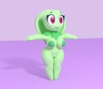  1girl 1girl 1girl 3d 3d_(artwork) anthro areola bella_(screwroot) blender breasts completely_nude completely_nude_female female_only flora_fauna full_body green_body hairless_pussy high_res hips huge_areolae looking_at_another navel nipples nude nude_female original plant plant_girl puffy_pussy purple_eyes pussy screwroot simple_background smile t-pose thick_thighs thighs wide_hips 