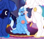  3girls anthro breasts friendship_is_magic futanari my_little_pony nipples princess_celestia princess_luna trixie yuri 
