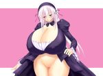  big_breasts blush breasts censored cleavage huge_breasts nipples pussy rozen_maiden smile suigintou 
