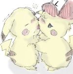  ash_ketchum ashchu kissing pikachu pokemon satoshi 