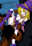 bottomless breasts_out_of_clothes dark_magician_girl gazelle_the_king_of_mythical_beasts pussylicking yu-gi-oh!