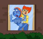  against_glass badbrains doggy_position family_guy lois_griffin marvel mystique_(cosplay) neil_goldman sex wolverine_(cosplay) x-men 