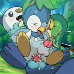  absurd_res anal anal_penetration baginazard closed_eyes cum cum_in_ass cum_inside cum_on_hand cum_on_penis cum_on_tail cum_on_testicles cumshot gay highres hindpaw knife male masturbation nintendo oral orgasm oshawott paws penetration penis piplup pokemon raised_tail sex snivy sweat tail testicles tongue tongue_out tricksta video_games 