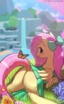  1girl ass blush fluttershy friendship_is_magic hasbro looking_at_viewer lumineko my_little_pony 