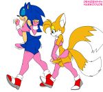 anthro ass big_ass blue_eyes blue_hair canine closed_eyes crossdressing denizen1414 erection fox furry gay girly habbodude hair hedgehog male miles_&quot;tails&quot;_prower multiple_penises orange_hair penis sega skimpy smile sonic_(series) sonic_team sonic_the_hedgehog tail testicles vein yaoi 