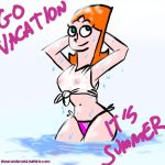  candace_flynn phineas_and_ferb summer tagme wet 
