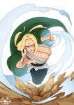  1girl 1girl 1girl attack big_breasts blonde_hair cleavage clothed_female female_focus female_only haori high_res huge_breasts japanese_clothes long_hair mature mature_female naruto naruto_shippuden ninja smirk solo_female solo_focus tagme tattoo tsunade xshuai 