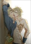  2boys age_difference blonde_hair dio_brando father_&amp;_son giorno_giovanna golden_wind incest jojo&#039;s_bizarre_adventure kissing male male_only muscular_male stardust_crusaders undressing vento_aureo yaoi yaoi 