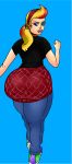  ass big_ass breasts dat_ass happy jay-marvel johnny_test lips looking_back pants shoes sissy_bladely 
