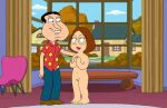  breasts erect_nipples family_guy glasses glenn_quagmire meg_griffin nude shaved_pussy thighs 