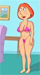  big_breasts bra cameltoe erect_nipples_under_clothes family_guy lois_griffin thighs thong 