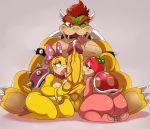  anthro ass big_ass big_penis big_testicles blonde_hair blue_eyes blush bowser breasts brown_eyes cleavage drooling erection fellatio female hair high_heels horn incest koopa licking male mario_bros nintendo nude one_eye_closed open_mouth oral oral_sex penis pompom precum red_eyes red_hair saliva scalie sex shell sideboob spikes sssonic2 testicle_fondling testicles tongue tongue_out vein video_games wendy_o_koopa 