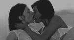  2girls female gif kissing lesbian monochrome multiple_girls tagme 
