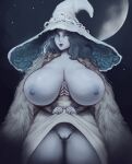  blue_eyes blue_hair blue_skin elden_ring gigantic_ass gigantic_breasts hourglass_figure milf ranni_(elden_ring) ranni_the_witch sexy shinyglute 