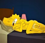  after_sex ass bart_simpson big_penis brother_and_sister cum evilweazel_(artist) incest lisa_simpson nude shaved_pussy the_simpsons thighs 