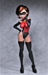  big_breasts bodysuit boots gloves helen_parr mask stockings the_incredibles thighs 