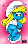 blue_skin female_only hat pussy smurfette tagme the_smurfs thewink