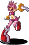 1girl amy_rose breasts closed_eyes female_only sega sonic_*(series) sonic_the_hedgehog_(series) sonicdash
