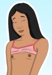  asian black_hair connie_souphanousinphone dark_skin flat_chested king_of_the_hill pink_skirt tank_top 