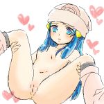  1girl blue_hair dawn nintendo pokemon 