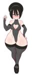 1girl alternate_breast_size arm_up armwear avatar:_the_last_airbender black_elbow_gloves black_hair black_leotard black_stockings blind blush breast_cutout breasts bridal_gauntlets clothed clothed_female clothing cute elbow_gloves female_focus female_only goth grey_eyes hand_on_hip heart_cutout high_res highleg_leotard hourglass_figure hyper_hips hyper_thighs legwear long_hair medium_breasts navel nickelodeon one_arm_up platform_heels saltyxodium simple_background skin_tight sleeveless_leotard smile solo_female solo_focus stockings teen thick_thighs thong_leotard toph_bei_fong wedding_ring wide_hips 