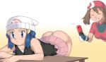  1girl blue_hair dawn haruka_(pokemon) may pokemon 
