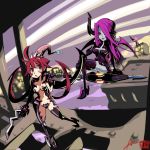  breasts crossover erin_fitzgerald filia_(skullgirls) hair_over_one_eye huge_breasts krieg_(skullgirls) lab_zero_games long_hair oh8 parasoul_(skullgirls) red_hair samson_(skullgirls) skullgirls vaginal witchblade yellow_eyes 