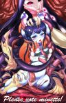  blue_skin blush crying double double_(skullgirls) erect_nipples fins fish_girl half-closed_eyes highres minette_(skullgirls) monster monster_girl multiple_girls open_mouth panties pregnant purple_eyes rape red_eyes restrained scales sex skullgirls small_breasts tears tentacle tentacles tentacles_under_clothes thighhighs toki_(tokinokogiri) torn_clothes torn_thighhighs underwear wet wet_clothes wet_panties yellow_sclera yuri 