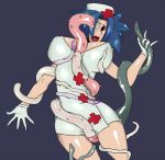  big_breasts eyepatch fanibani nurse_cap nurse_uniform saw skullgirls tentacle_paizuri tentacle_rape tentacles topless_(female) valentine_(skullgirls) 