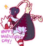  assisted_exposure blue_skin flashing_ass leviathan_(skullgirls) sienna_contiello skullgirls squigly_(skullgirls) stitched_mouth striped_legwear striped_sleeves valentine&#039;s_day watermystic277 zombie_girl 