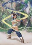  1girl avatar:_the_last_airbender blue_eyes blush breasts brown_hair clothed_female dark-skinned_female dark_skin embarrassed female female_only korra maxcat_(artist) nickelodeon nipples outside partially_clothed pussy pussy_hair ripped_clothing the_legend_of_korra 