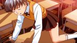   desk sex gif hentai rubbing school school_uniform wet  