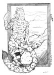  ass cat_girl duo_(artist) feline furry original original_character stockings tail 