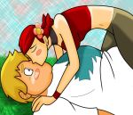 braided_hair cartoon_network hourglass_figure kissing light-skinned_female owen_(tdi) red_hair red_lipstick redhead thick_ass thick_legs thick_thighs total_drama_island zoey_(tdi)