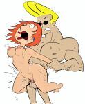  ass breasts cartoon_network crossover erect_nipples erect_penis family_guy from_behind johnny_bravo johnny_bravo_(character) lois_griffin rough_sex screaming_in_pleasure shaved_pussy standing_sex sunglasses thighs vaginal 