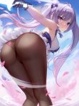  bubble_butt from_behind genshin_impact high_resolution keqing looking_at_viewer shadowgrave 