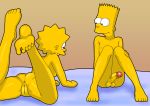 bart_simpson child evilweazel_(artist) lisa_simpson loli lolicon lying_down lying_on_stomach shota shotacon sitting the_simpsons viewed_from_behind