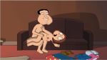  brown_hair clothes_removed couch family_guy glenn_quagmire meg_griffin nude shoes_removed spanking 