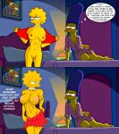 blue_hair comic incest lisa_simpson marge_simpson mother_and_daughter pearls tagme the_simpsons yellow_skin